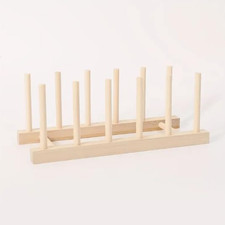 Premium Wooden Dish Drainer - Dish Rack Wooden for Kitchen - Space-Saving Drying