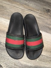Gucci Sliders Black/red And Green Uk Size - 8 