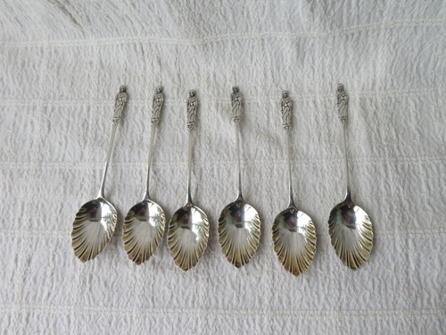 Set antique silver - of, 6,
