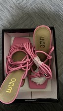 EGO Pink Square Toe Lace Up