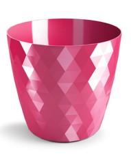 Modern Crystal Design Plastic Plant Pot Indoor Outdoor Flower Planter Decor