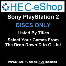 Sony PlayStation 2 PS2 Discs ONLY Select Your Games from Drop Down D-G List