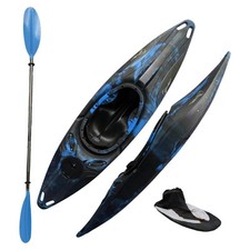Riber Sit In White Water Tourer Kayak Paddle & Spraydeck R-1016-Black/Blue