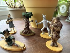 Franklin Mint Wizard Of Oz,Dorothy,Scarecrow, Tin Man,Lion& Apple Tree Figurines
