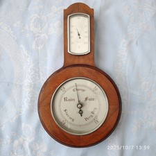 COMPACT BANJO BAROMETER /THERMOMETER SMITHS CLOCKS MADE IN ENGLAND 1930s