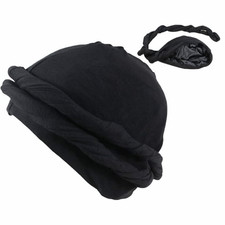 Silky Satin Lined Turban Dome Wave Cap for Men & Women | Pre-Tied | – 7200