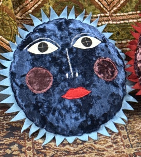 Vintage velvet whimsical sun - vintage,
