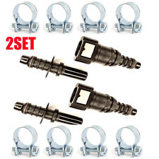 2SET 8mm 10mm Car Motorcycle Black Fuel Line Hose Quick Release Connector GB