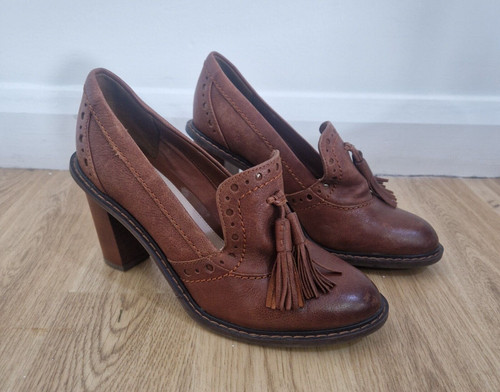 Clarks brown heeled - heeled, uk