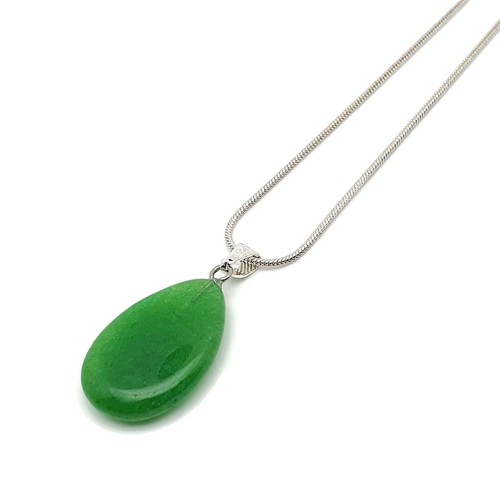Necklace crystal teardrop - crystal,
