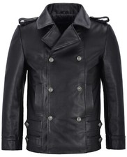Men german leather coat - men's,