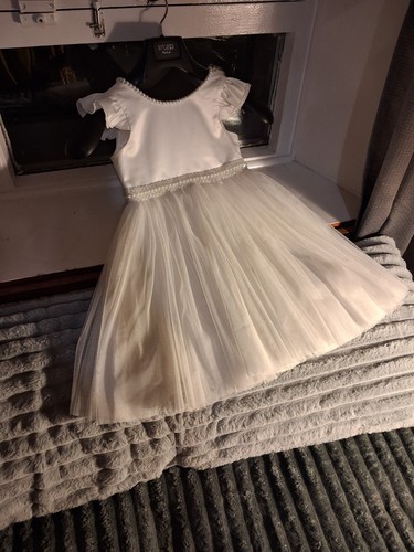 Girls white flower girl - white, dress
