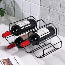 7-Bottle Wine Rack Holder Red