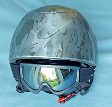 Crane junior ski helmet size  S/M 54-58cm Grey with ski goggles