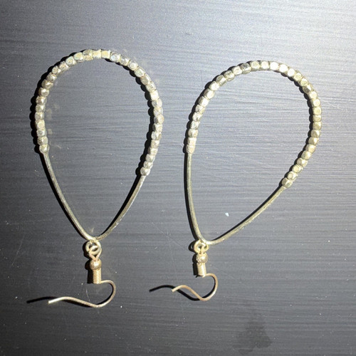 Gold metal teardrop dangle - metal,
