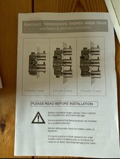 Concealed thermostatic shower mixer valve