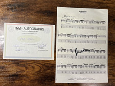 Nirvana In Bloom music sheet signed by Dave Grohl with authenticity certificate