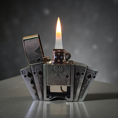 Refillable lighter belt buckle - refillable,