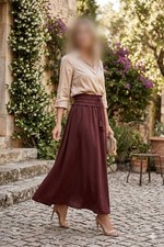 Zara Brown Midi Skirt Size M