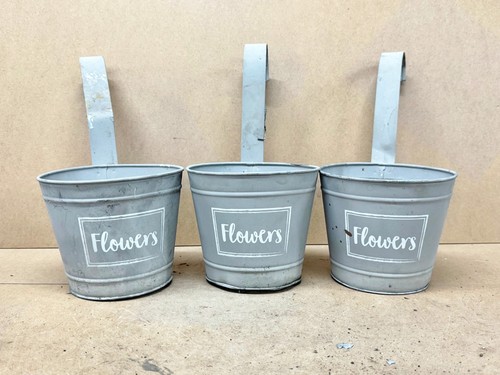 Vintage metal hanging - vintage, planters