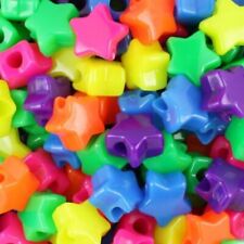 50x Star Shaped Pony  Beads ideal for personalised dummy clips Bracelets