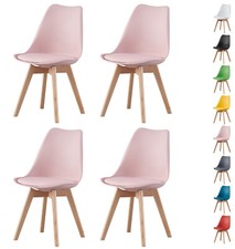 4pcs Dining Chairs Soft Padded