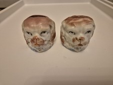 Antique Cavalier King Charles Spaniels Heads X 2