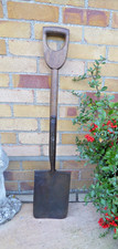 Vintage Spade SPEAR & JACKSON  Wooden D Handle, box handle, garden WITH TREADS