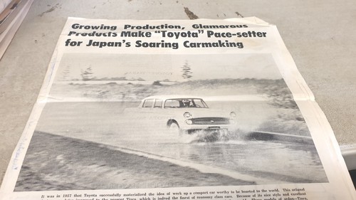 1962 toyota newspaper - , sales