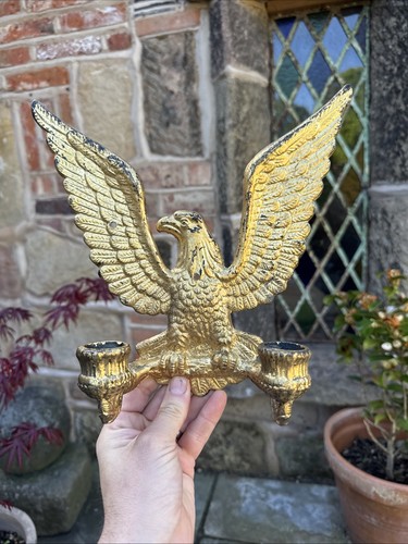 Vintage metal eagle - vintage, sconce