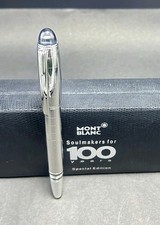 Montblanc Starwalker Ballpoint Pen Check Silver Body + Clip Black Ink