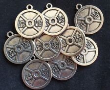 Silver Dumbbell Barbell Pendant only Men Woman Couple Chain Necklace UK