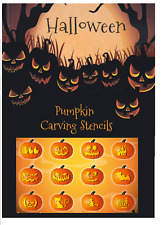 Halloween Pumpkin Carving Stencils 12 pcs Easy to use for kids