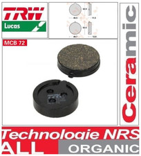 Set of 2 organic front brake pads TRW MCB72 Suzuki GT250 79-81/GS1000E 78-80