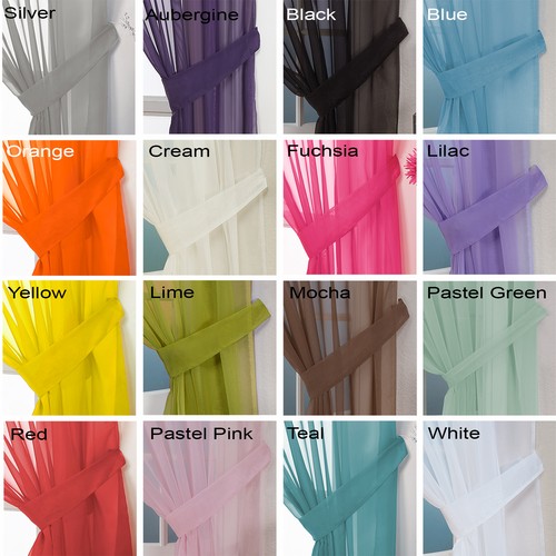 Pair voile tie backs - (x2),