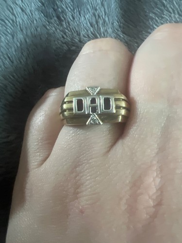 9ct gold diamond - , “dad”
