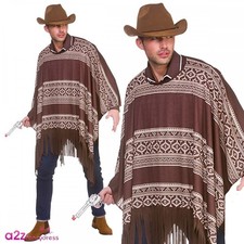 Mens Western Cowboy Poncho