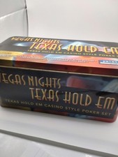Vegas Nights Texas Hold Em Poker Set Very Good Condition