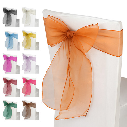 100 organza chair bow - organza, sashes