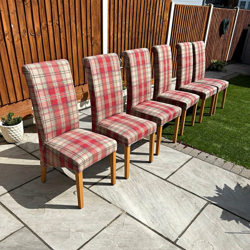 Set tartan upholstered - set, 6