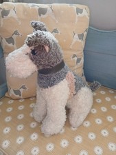 Keel Toys Wire Haired  Fox Terrier Standing Dog Soft Plush Toy 11”  VGC