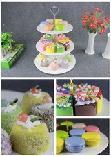 3 Tier Ceramic Cake Stand Afternoon Tea Wedding Party Cupcake Vintage Display 