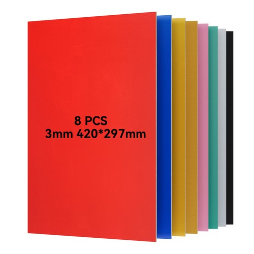 8pcs colored plywood sheets - a3,
