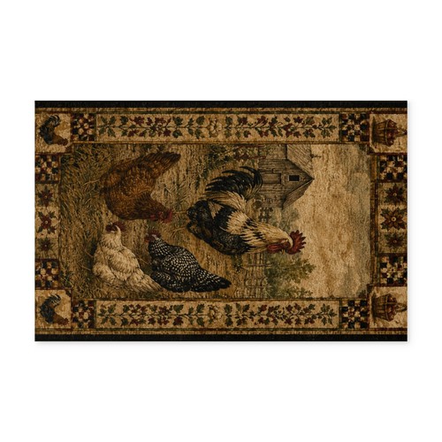 Rooster and hens - rooster, farmhouse