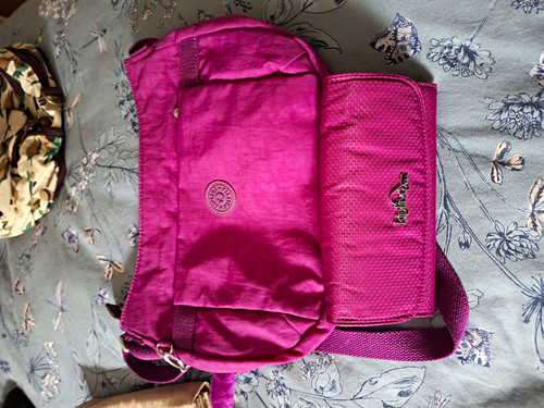 Kipling pink nylon crossbody - ,