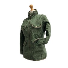 NEXT Coat Size 12 Jacket Green Padded Quilt Country Womens Chic Petite Parka 12P