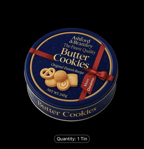 Biscuit gift tin 340g - tin, |