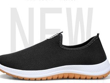 LIGHTWEIGHT WALK SLIP ON PUMPS MENS TRAINERS SHOES RUNNING SPORTS CASUAL