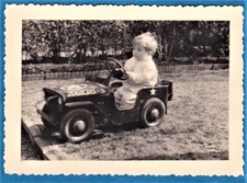 Vintage photo boy jeep - in,