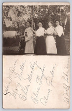 PC513 MN Minnesota Wolf Lake Women Woman Becker County Postcard RPPC